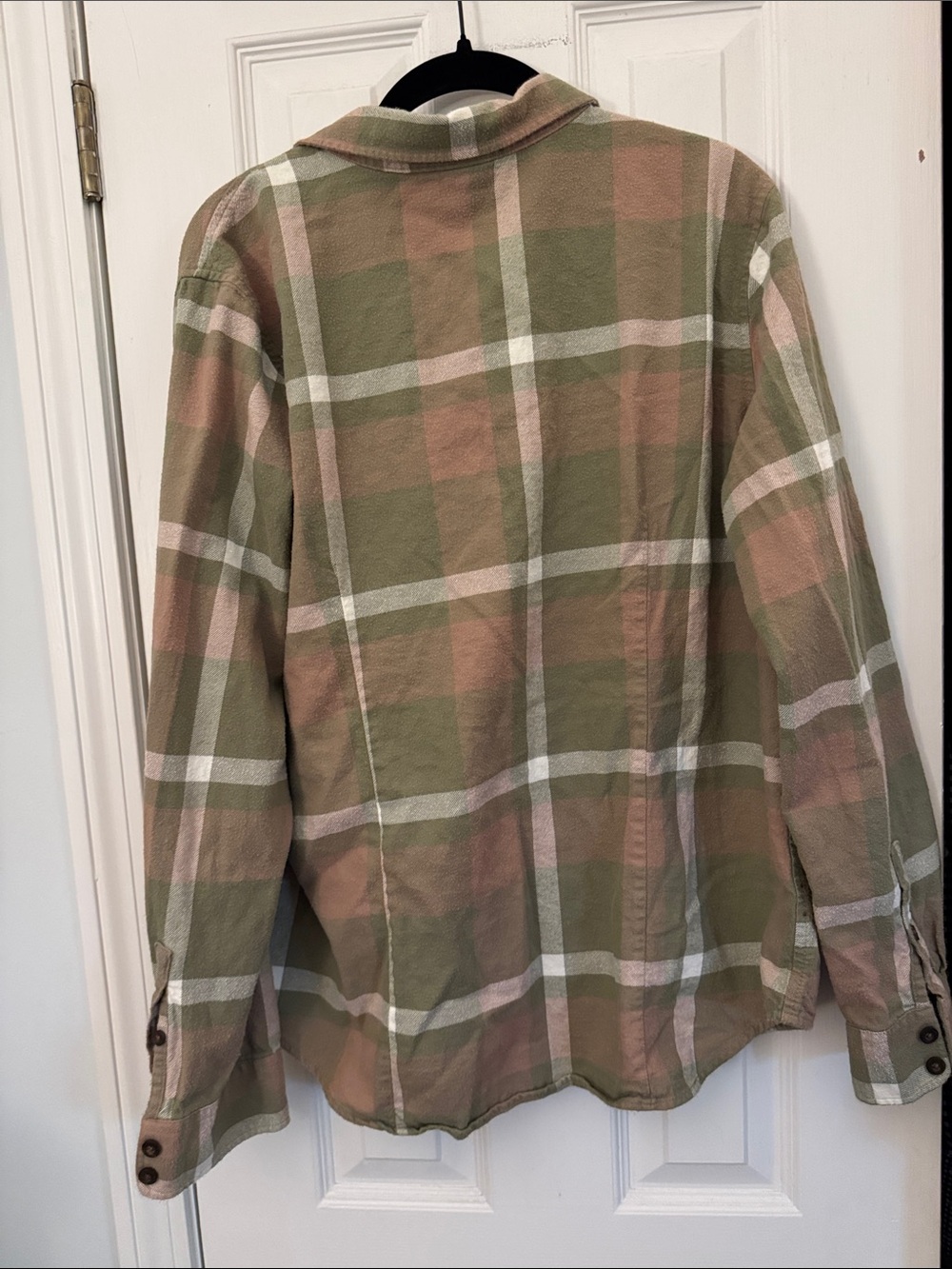 EUC Patagonia Organic Cotton Midweight Fjord Flannel Shirt Comstock/Garden Green - Picture 8 of 9
